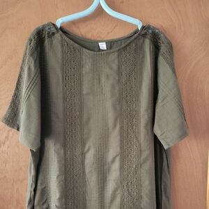Old Navy Olive Green Blouse Size L
